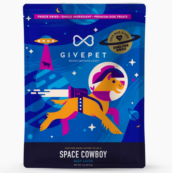 Give Pet - Space Cowboy Freeze-Dried Beef Liver Dog Treats