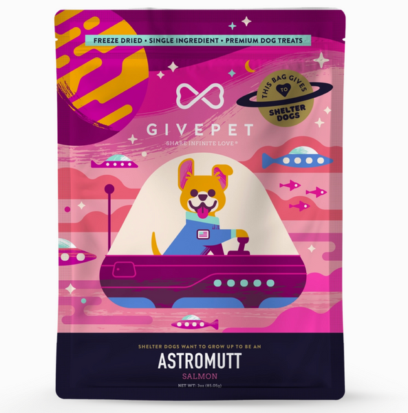 Give Pet - Astromutt Freeze Dried Salmon Dog Treats