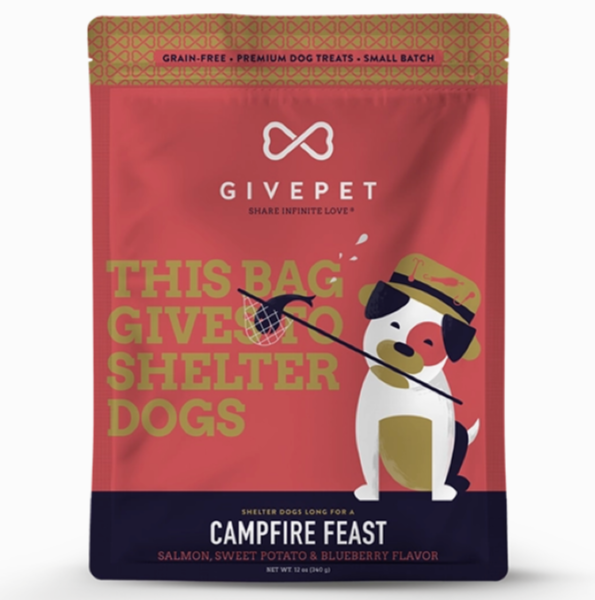 Givereet dog treats packaging on a white background