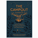 Book cover of 'The Campout Cookbook' with a dark background and orange text.