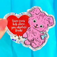 Leave Trans Kids Alone Glitter Sticker