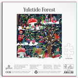 Jigsaw puzzle packaging for 'Yuletide Forest' with a Christmas-themed design.