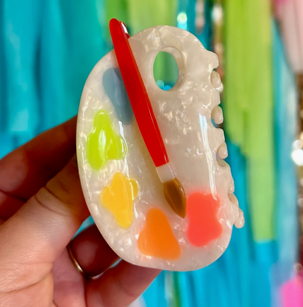 Acrylic Hair Claw - Paint Palette
