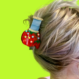 Acrylic Hair Claw - Pin Cushion + Thread