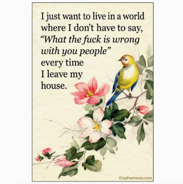 I Just Want to Live in A World... Magnet