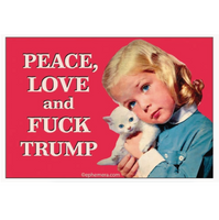 Peace Love Fuck Trump Magnet