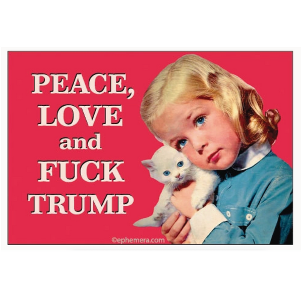 Peace Love Fuck Trump Magnet