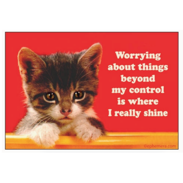 Worrying About Things Beyond My Control Magnet