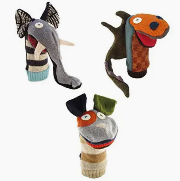 Recycled Sweater Softy Hand Puppets