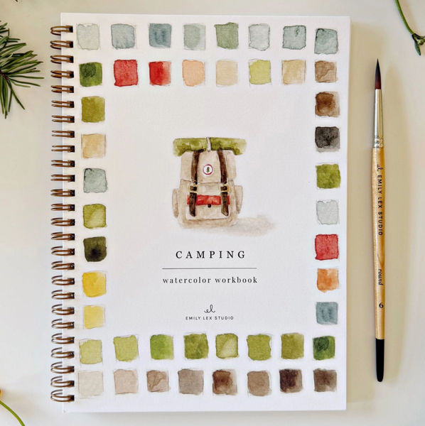 Camping Watercolor Workbook