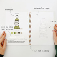 Camping Watercolor Workbook