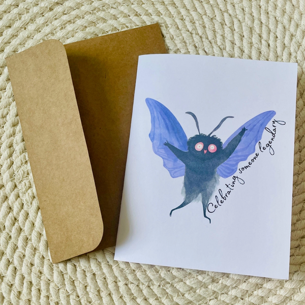 Mothman Celebrating Someone Legendary Card