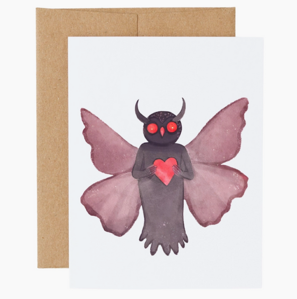 Mothman Heart Love Card
