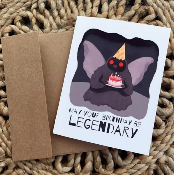 Mothman May Your Birthday Be Legendary Card