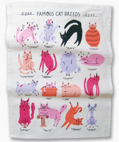 Famous Cat Breeds Tea Towel