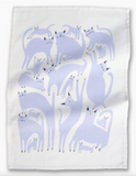 Lavender Cats Tea Towel