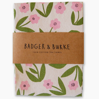 Little Pink Flowers Tea Towel