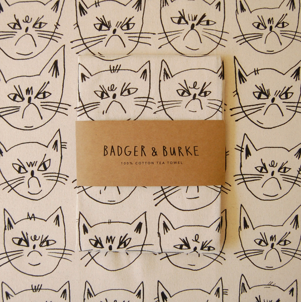 Snitty Kitty Life Is Beautiful Tea Towel