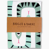 Twin Snakes Tea Towel