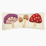 Mushrooms Wool Hooked Pillow