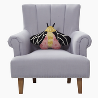 Shaped Moth Wool Hooked Pillow