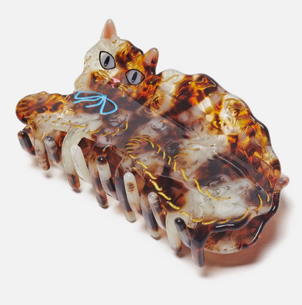 Acrylic Hair Claw - Calico Kitty