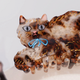 Acrylic Hair Claw - Calico Kitty
