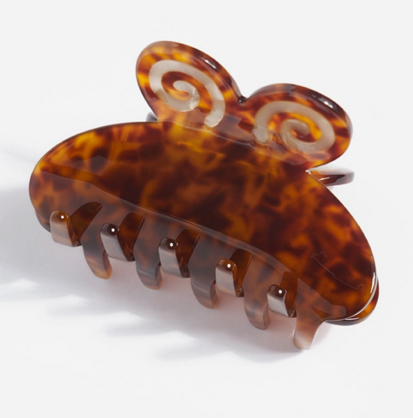Acrylic Hair Claw - Mariposa Spiral Tortoise Shell