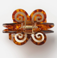 Acrylic Hair Claw - Mariposa Spiral Tortoise Shell