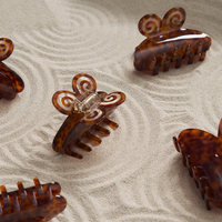 Acrylic Hair Claw - Mariposa Spiral Tortoise Shell