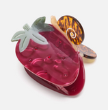 Acrylic Hair Claw - Strawberry Garden