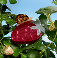 Acrylic Hair Claw - Strawberry Garden