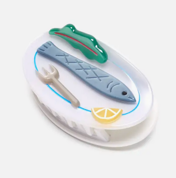 Acrylic Hair Claw - Poisson Sardine Fish Plate