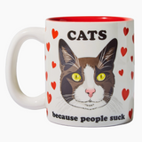 Cats Because People Suck Mug