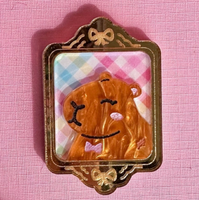 Acrylic Animal Portrait Pin - Capybara