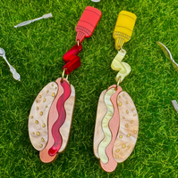 Hot Dog Glitter Glizzy Earrings