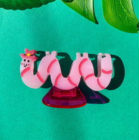 Acrylic Hair Claw - Cowboy Worm
