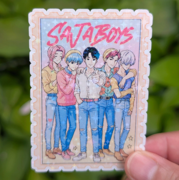 Kpop Demon Hunters Sticker - Holographic Saja Boys