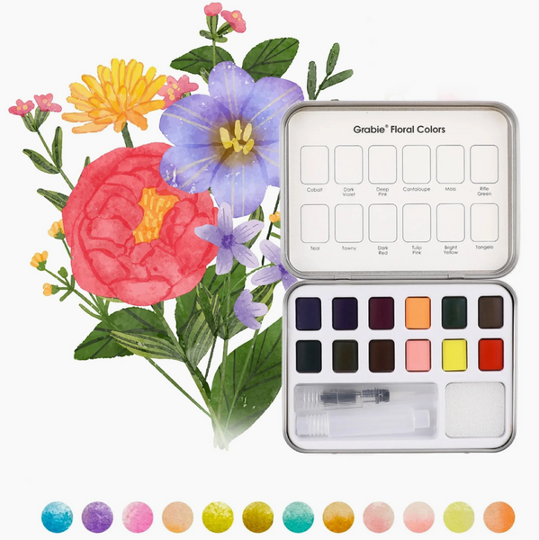 Watercolor Paint Set - Floral Colors