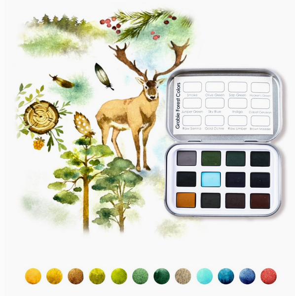 Watercolor Paint Set - Forest Colors