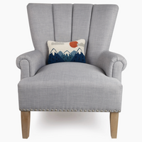 Mountains + Sun Wool Hooked Pillow