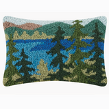 Lake Forest Wool Hooked Pillow