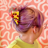 Acrylic Hair Claw - Pizza Rat