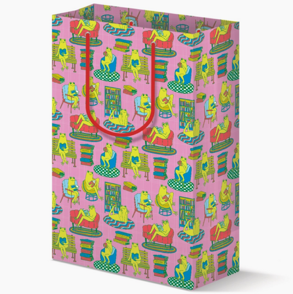 Reading Frogs Gift Bag