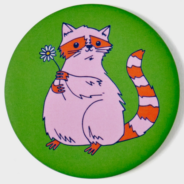 Pink Raccoon Magnet