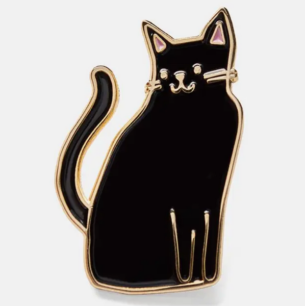 Simple Black Cat Enamel Pin