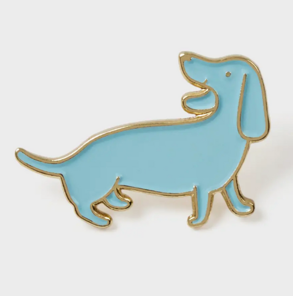 Little Blue Doxie Enamel Pin