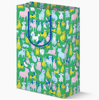 Green With Dogs Gift Bag