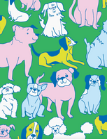Green With Dogs Gift Bag