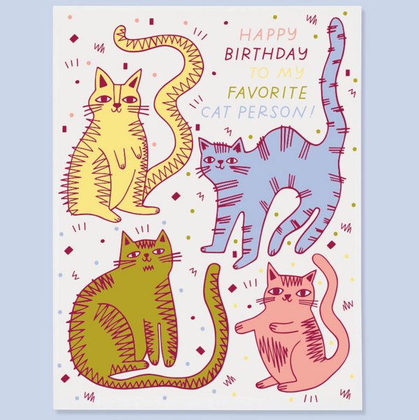 Favorite Cat Person Birthday Card